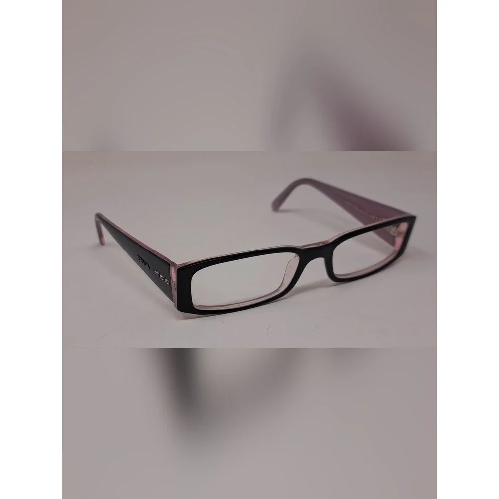 NEW Prada Women's Eye Glasses Frames Rectangle Black Purple VPR 10F 51-16-135